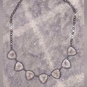 Antique Triangular Diamond Necklace (with chain)